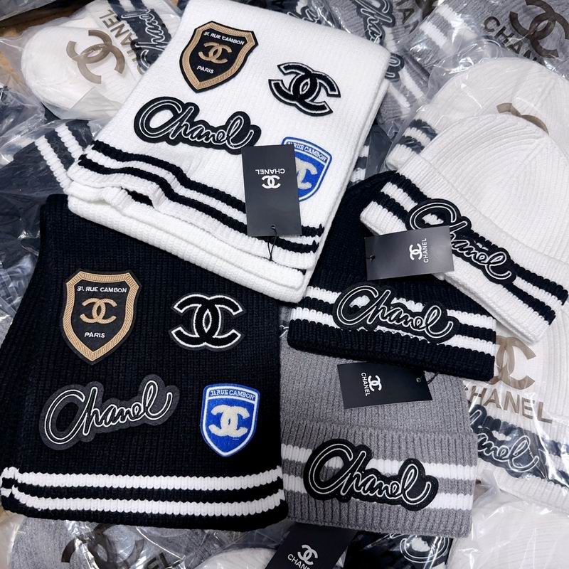 Chanel scarf hat dx35